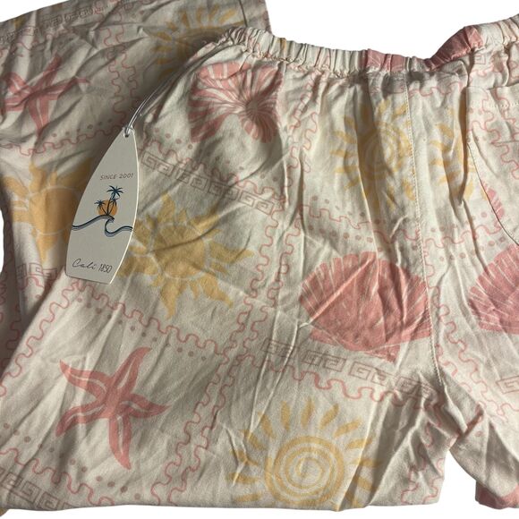 NWT Cali 1850 Womens XL Linen Blend Pants Elastic Pull On Beachy Coastal Cottage - Picture 10 of 10